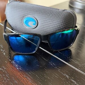 Costa Black Frames with Blue Lenses Sunglasses